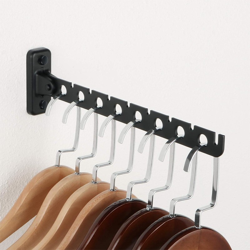 Percha de acero inoxidable con brazo oscilante
